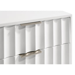 Meridian Modernist White Gloss Night Stand