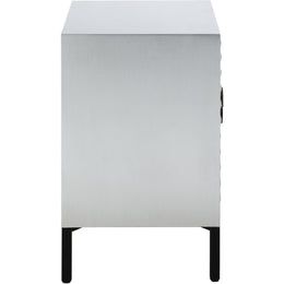 Meridian Glitz Antique Silver Side Table