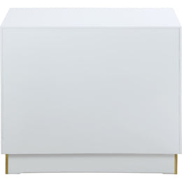 Meridian Cosmopolitan White Lacquer Side Table