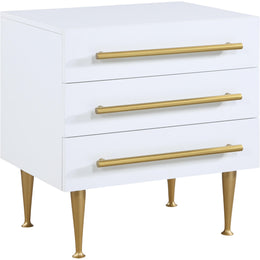 Meridian Marisol White Night Stand