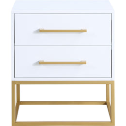 Meridian Maxine White Night Stand