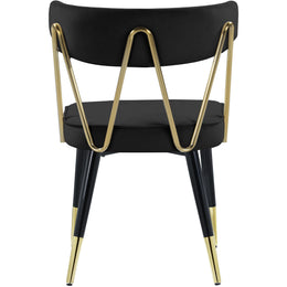 Meridian Rheingold Black Velvet Dining Chair