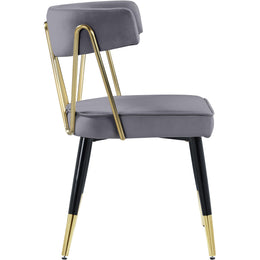 Meridian Rheingold Grey Velvet Dining Chair