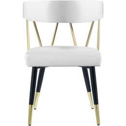 Meridian Rheingold White Vegan Leather Dining Chair