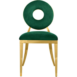 Meridian Carousel Green Velvet Dining Chair