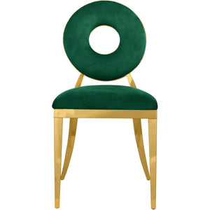 Meridian Carousel Green Velvet Dining Chair