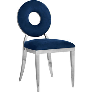 Meridian Carousel Navy Velvet Dining Chair