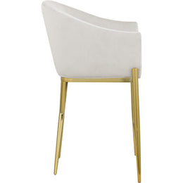 Meridian Xavier Cream Velvet Counter Stool