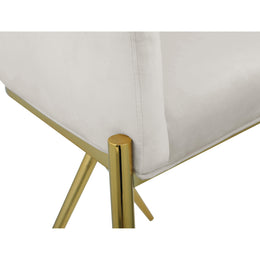 Meridian Xavier Cream Velvet Counter Stool