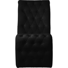 Meridian Curve Black Velvet Dining Chair