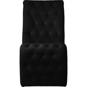 Meridian Curve Black Velvet Dining Chair
