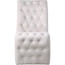 Meridian Curve Cream Velvet Dining Chair