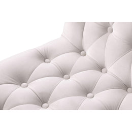 Meridian Curve Cream Velvet Dining Chair