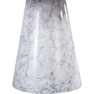 Meridian Omni White Faux Marble Dining Table