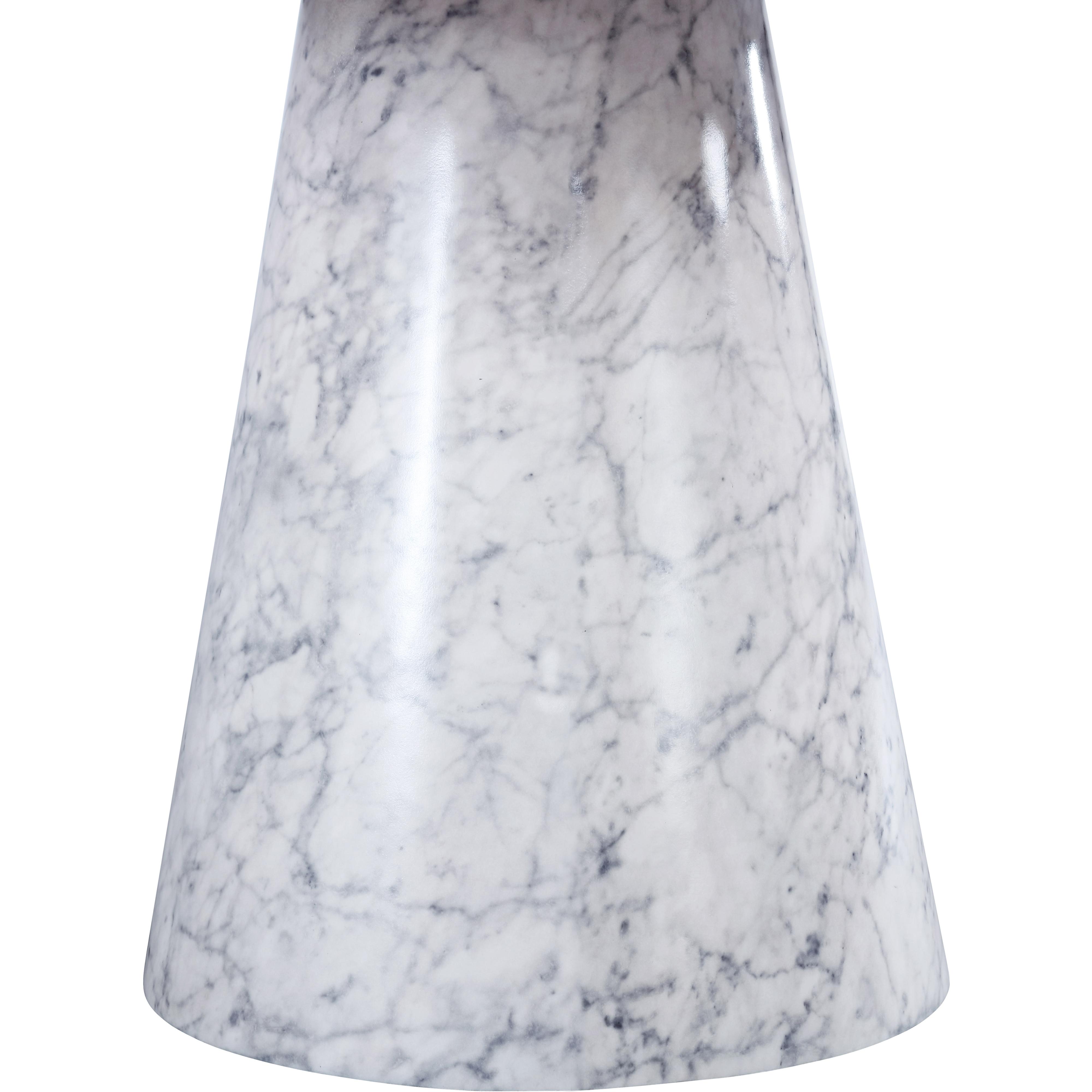 Meridian Omni White Faux Marble Dining Table