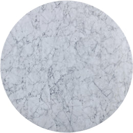 Meridian Omni White Faux Marble Dining Table