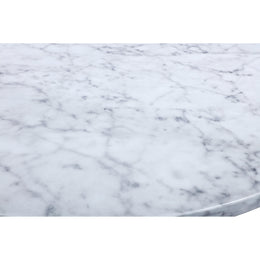 Meridian Omni White Faux Marble Dining Table