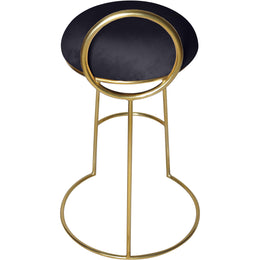 Meridian Ring Black Velvet Counter Stool