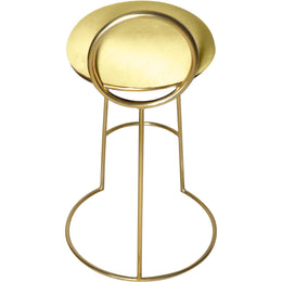 Meridian Ring Yellow Velvet Counter Stool