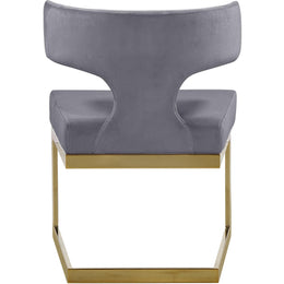 Meridian Alexandra Grey Velvet Dining Chair