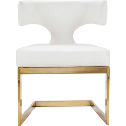 Meridian Alexandra White Vegan Leather Dining Chair