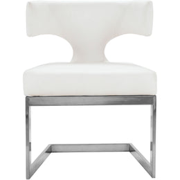 Meridian Alexandra White Vegan Leather Dining Chair