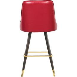 Meridian Portnoy Red Vegan Leather Counter/Bar Stool