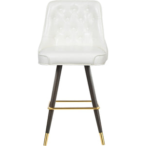 Meridian Portnoy White Vegan Leather Counter/Bar Stool
