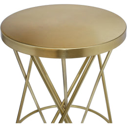 Meridian Mercury Gold Iron Bar Stool