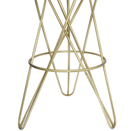 Meridian Mercury Gold Iron Bar Stool