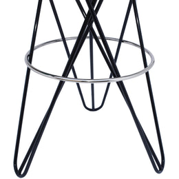 Meridian Mercury Black Iron Bar Stool