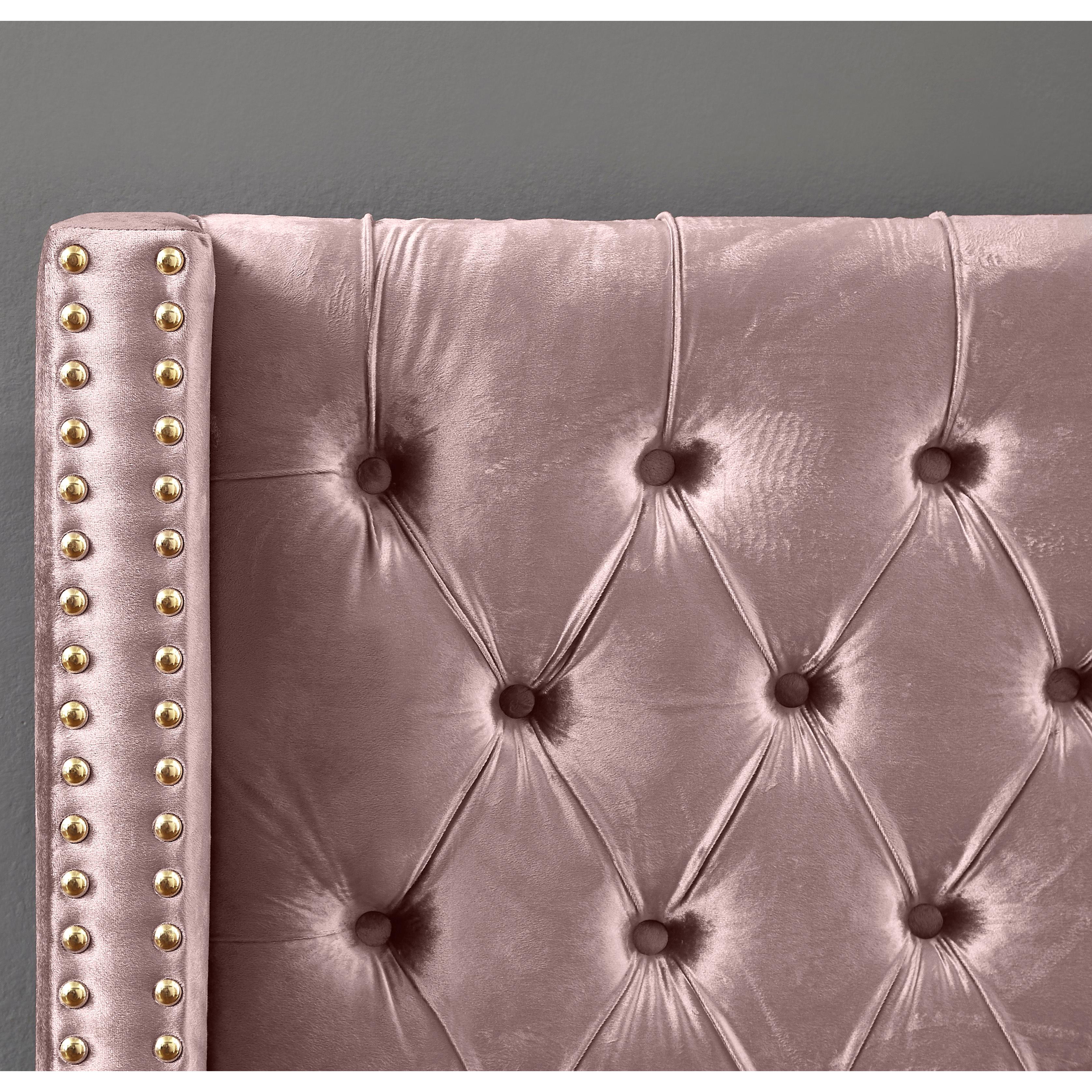 Meridian Barolo Pink Velvet King Bed