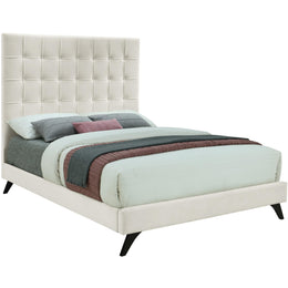 Meridian Elly Cream Velvet King Bed