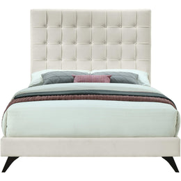 Meridian Elly Cream Velvet King Bed
