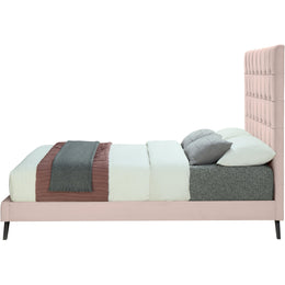 Meridian Elly Pink Velvet King Bed