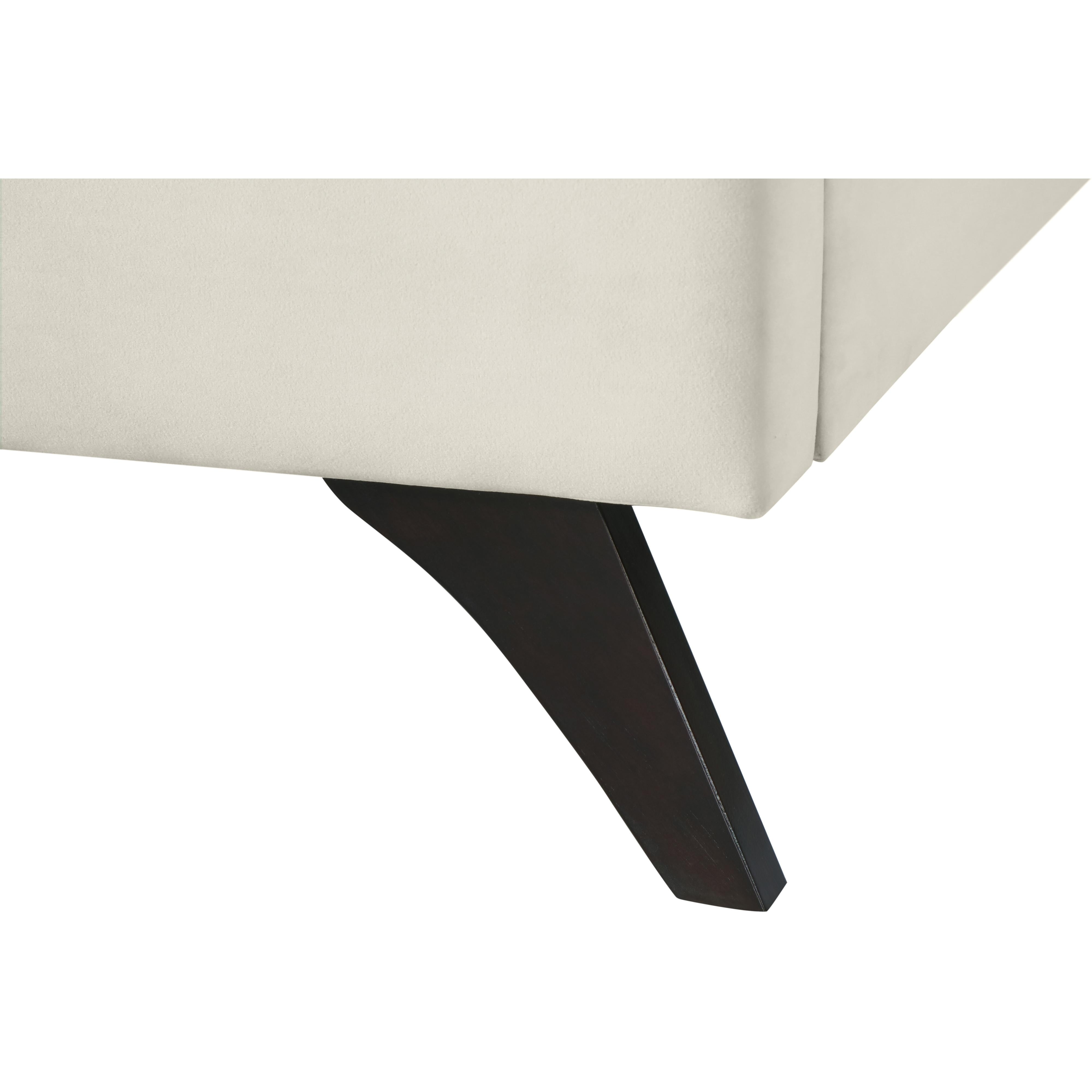 Meridian Elly Cream Velvet Queen Bed