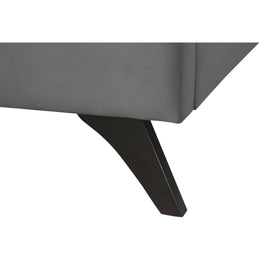 Meridian Elly Grey Velvet Queen Bed