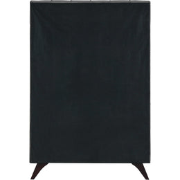 Meridian Elly Grey Velvet Twin Bed