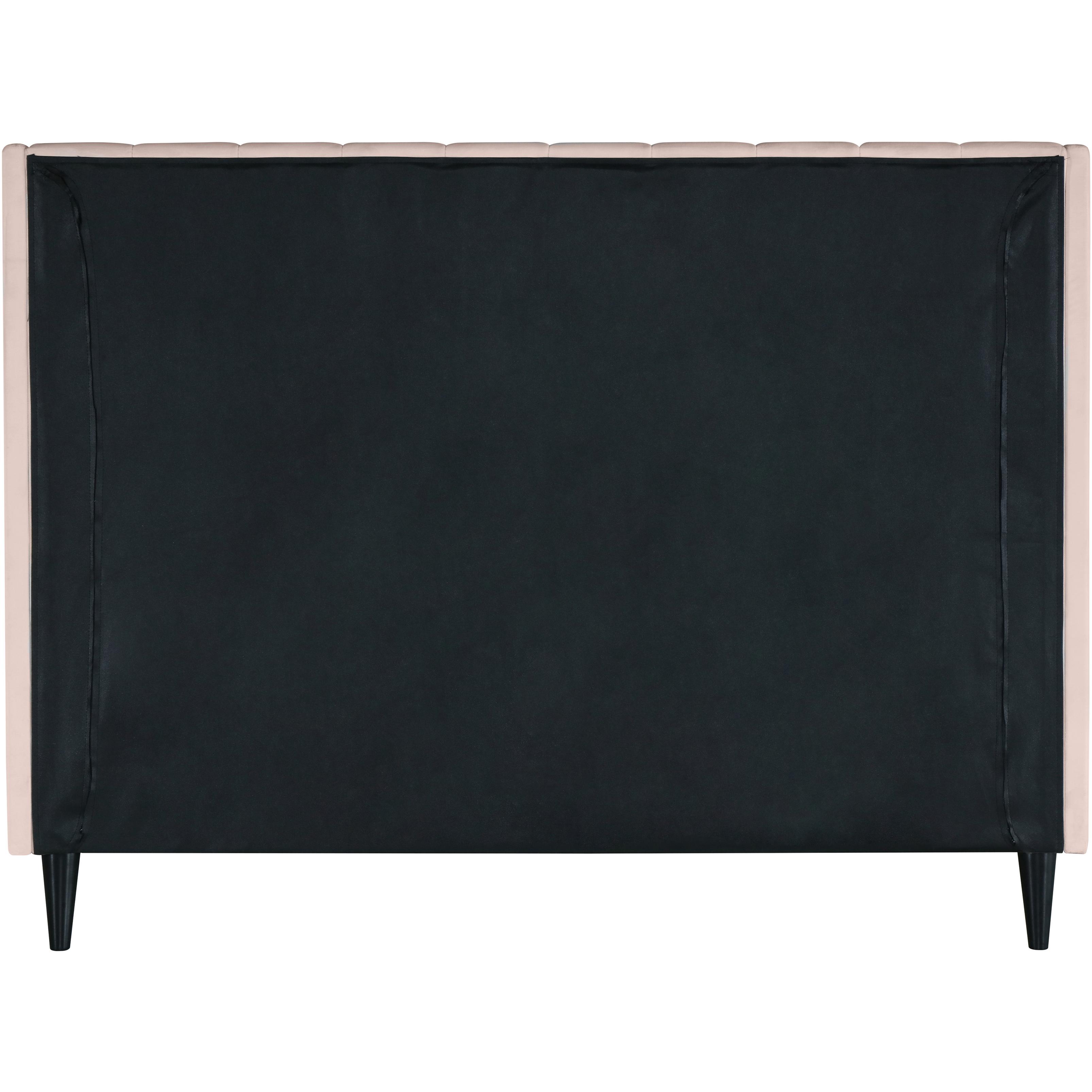 Meridian Eva Pink Velvet Full Bed