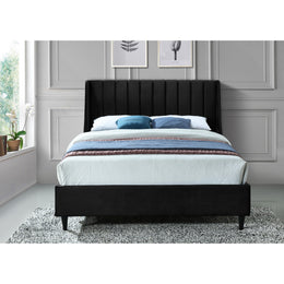 Meridian Eva Black Velvet King Bed