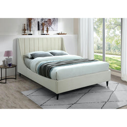 Meridian Eva Cream Velvet King Bed
