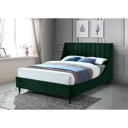 Meridian Eva Green Velvet King Bed
