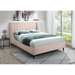 Meridian Eva Pink Velvet King Bed