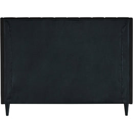 Meridian Eva Black Velvet Queen Bed