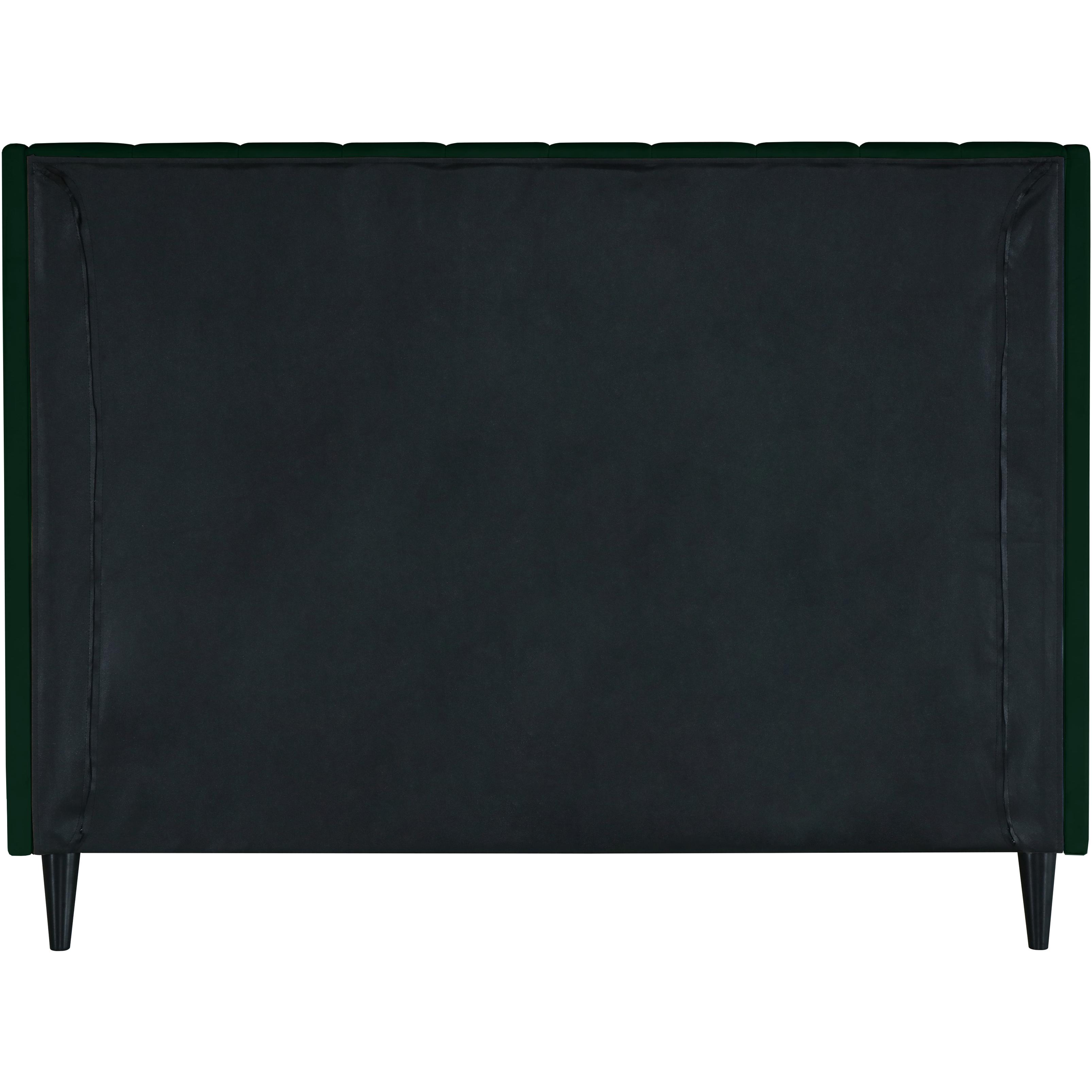 Meridian Eva Green Velvet Queen Bed