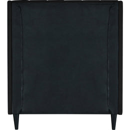 Meridian Eva Black Velvet Twin Bed