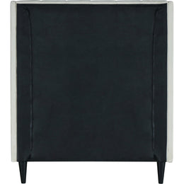 Meridian Eva Cream Velvet Twin Bed