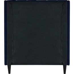 Meridian Eva Navy Velvet Twin Bed
