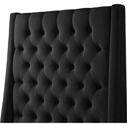 Meridian Fritz Black Velvet Full Bed