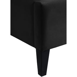 Meridian Fritz Black Velvet Full Bed